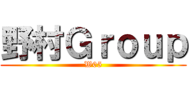野村Ｇｒｏｕｐ (W05)