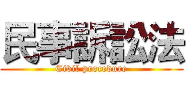 民事訴訟法 (Civil procedure)