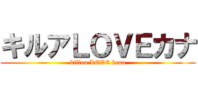 キルアＬＯＶＥカナ (killua LOVE kana)