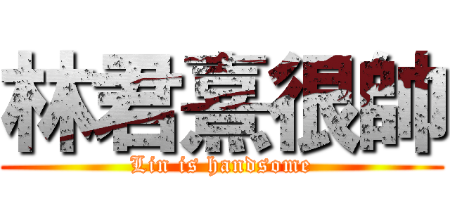 林君熹很帥 (Lin is handsome)
