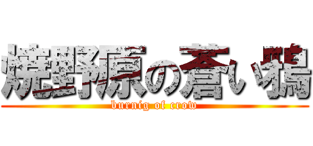 焼野原の蒼い鴉 (burnig of crow)