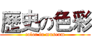 歷史の色彩 (color in museum)