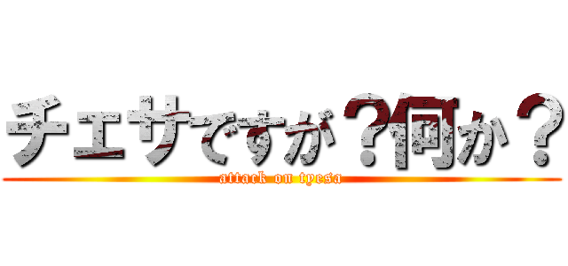 チェサですが？何か？ (attack on tyesa)