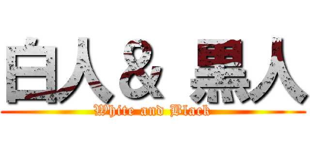 白人＆ 黒人 (White and Black)