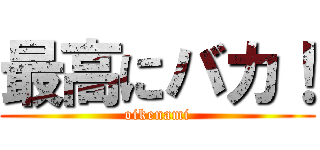 最高にバカ！ (oikenami)