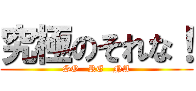 究極のそれな！ (SO   RE   NA)