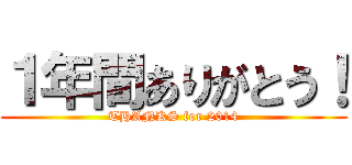 １年間ありがとう！ (THANKS for 2014)