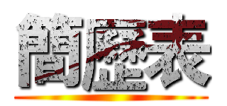簡歷表 ()