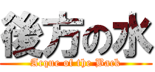 後方の水 (Acque of the Back)
