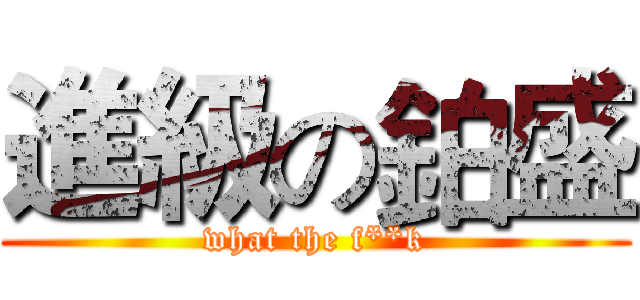 進級の鉑盛 (what the f**k)