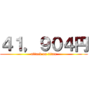 ４１，９０４円 (attack on titan)