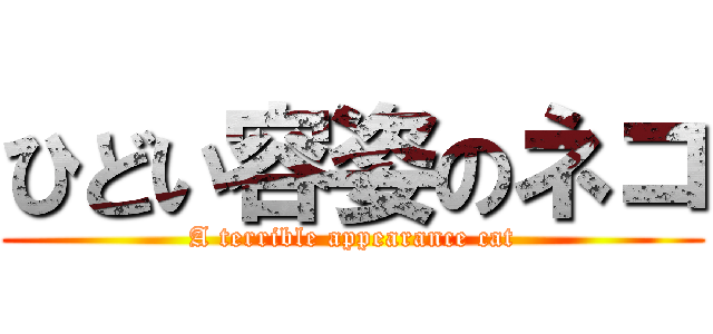 ひどい容姿のネコ (A terrible appearance cat)