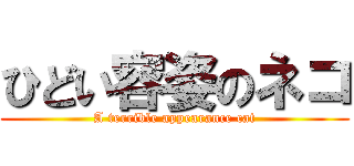 ひどい容姿のネコ (A terrible appearance cat)