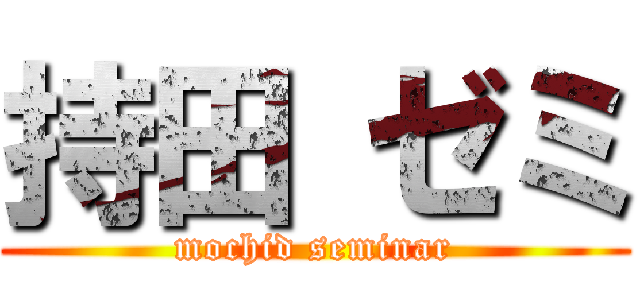 持田 ゼミ (mochid seminar)