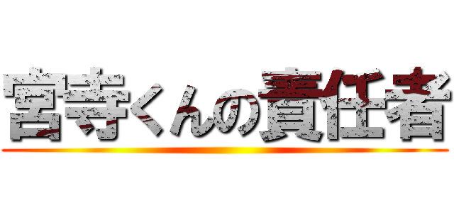 宮寺くんの責任者 ()