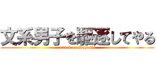 文系男子を駆逐してやる (attack on Hayashi)