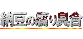 納豆の腐り具合 ()