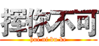 挥你不可 (hui ni bu ke)