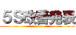 ５Ｓ改善発表 (choice)