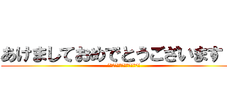 あけましておめでとうございます！！ (今年もよろしくお願いします！)