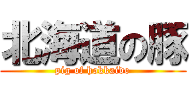 北海道の豚 (pig of hokkaido)