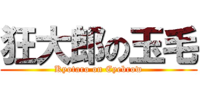 狂大郎の玉毛 (Kyotaro on Eyebrow)