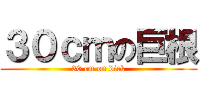３０ｃｍの巨根 (30 cm on dick)
