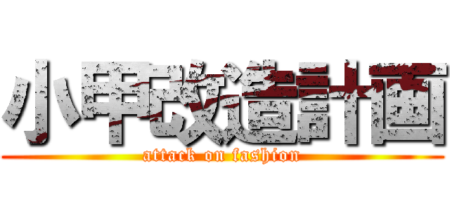 小甲改造計画 (attack on fashion)