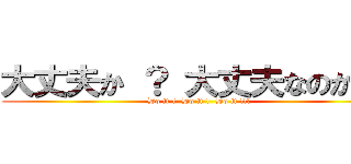 大丈夫か ？ 大丈夫なのか ？ (Do it !  Do it !  Do it !!!)