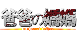 爸爸の媽媽 (mother of father)