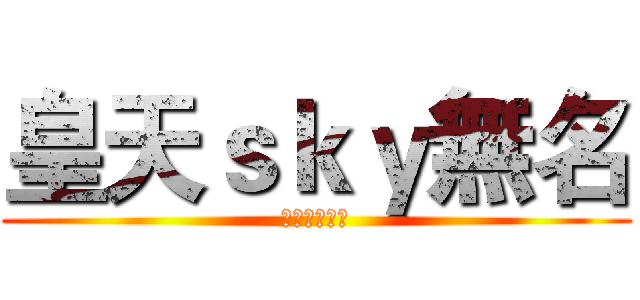 皇天ｓｋｙ無名 (完全沒有名子)
