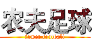 农夫足球 (famer football)
