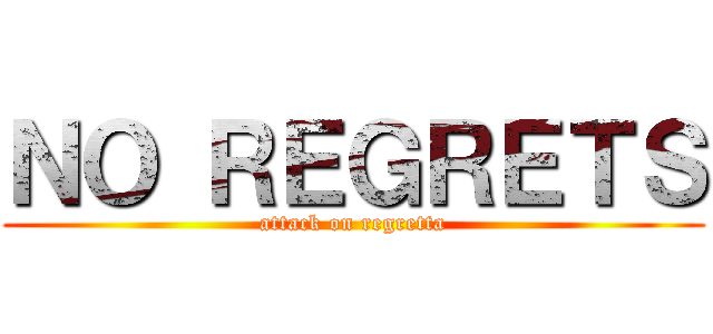 ＮＯ ＲＥＧＲＥＴＳ (attack on regretta)