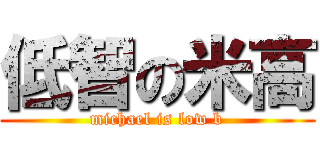低智の米高 (michael is low b)