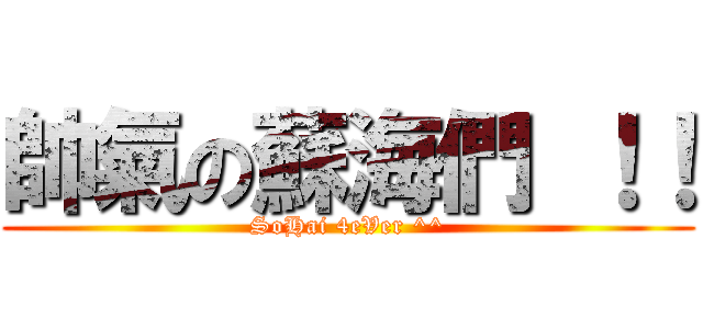 帥氣の蘇海們 ！！ (SoHai 4eVer ^^)