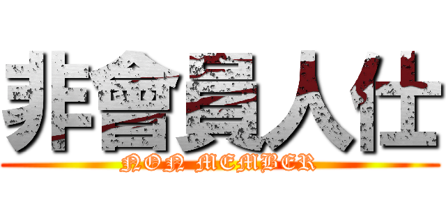 非會員人仕 (NON MEMBER)