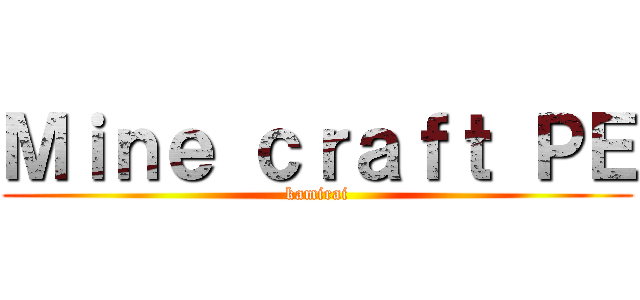 Ｍｉｎｅ ｃｒａｆｔ ＰＥ (kamirai)