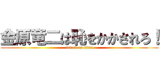 金原竜二は恥をかかされろ！ (attack on titan)