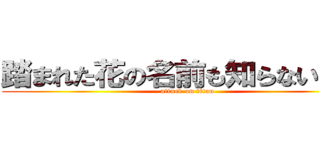 踏まれた花の名前も知らない巨人 (attack on titan)