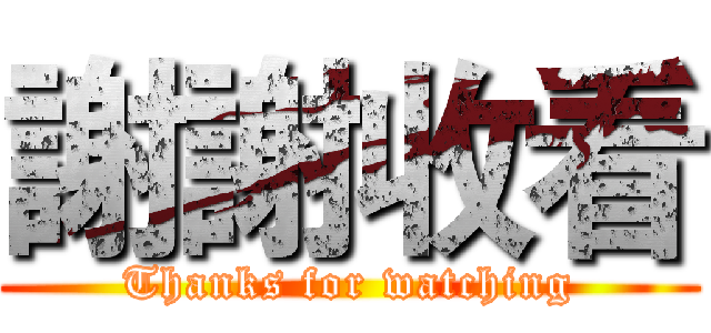 謝謝收看 (Thanks for watching)