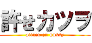 許せカツヲ (attack on pussy)
