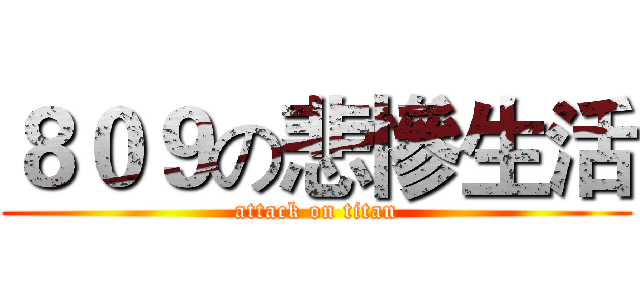 ８０９の悲慘生活 (attack on titan)