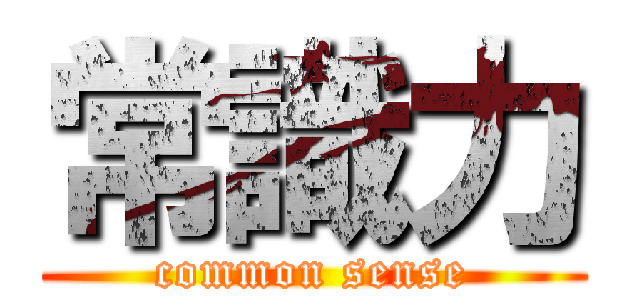 常識力 (common sense)