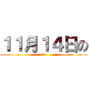 １１月１４日の (体育)
