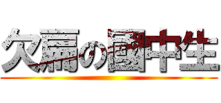 欠扁の國中生 ()