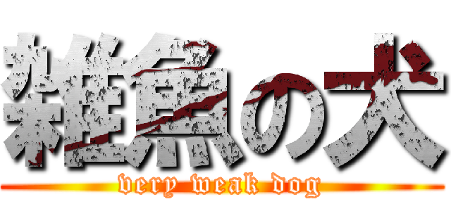 雑魚の犬 (very weak dog)
