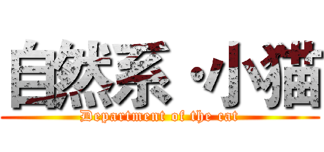 自然系·小猫 (Department of the cat)