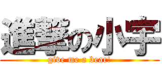 進撃の小宇 (give me a bear!)