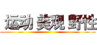  运动 美观 野性 ()