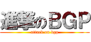 進撃のＢＧＰ (attack on bgp)